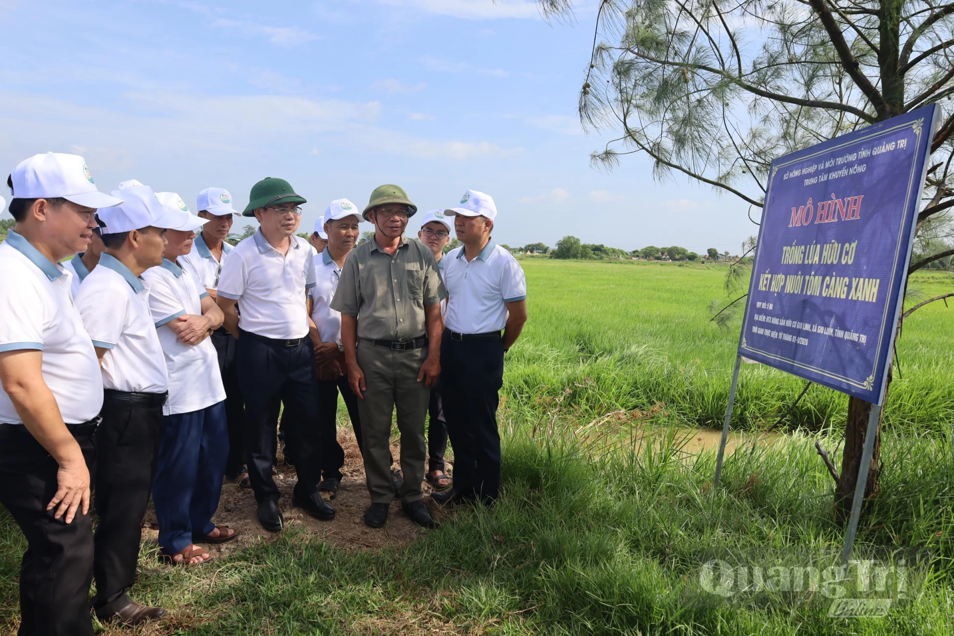 Xã Lệ Thủy tổ chức đoàn tham quan mô hình sản xuất nông nghiệp hữu cơ nhằm nghiên cứu, áp dụng vào điều kiện thực tiễn của địa phương - Ảnh: H.C