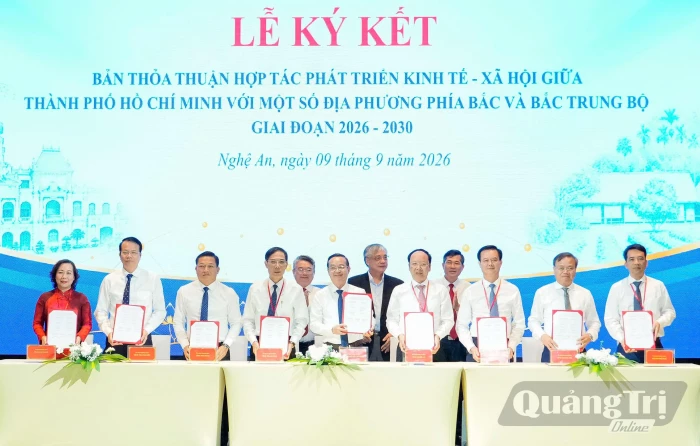 TP. Hồ Chí Minh và 8 tỉnh, thành phố phía Bắc, Bắc Trung bộ ký kết hợp tác giai đoạn 2026-2030