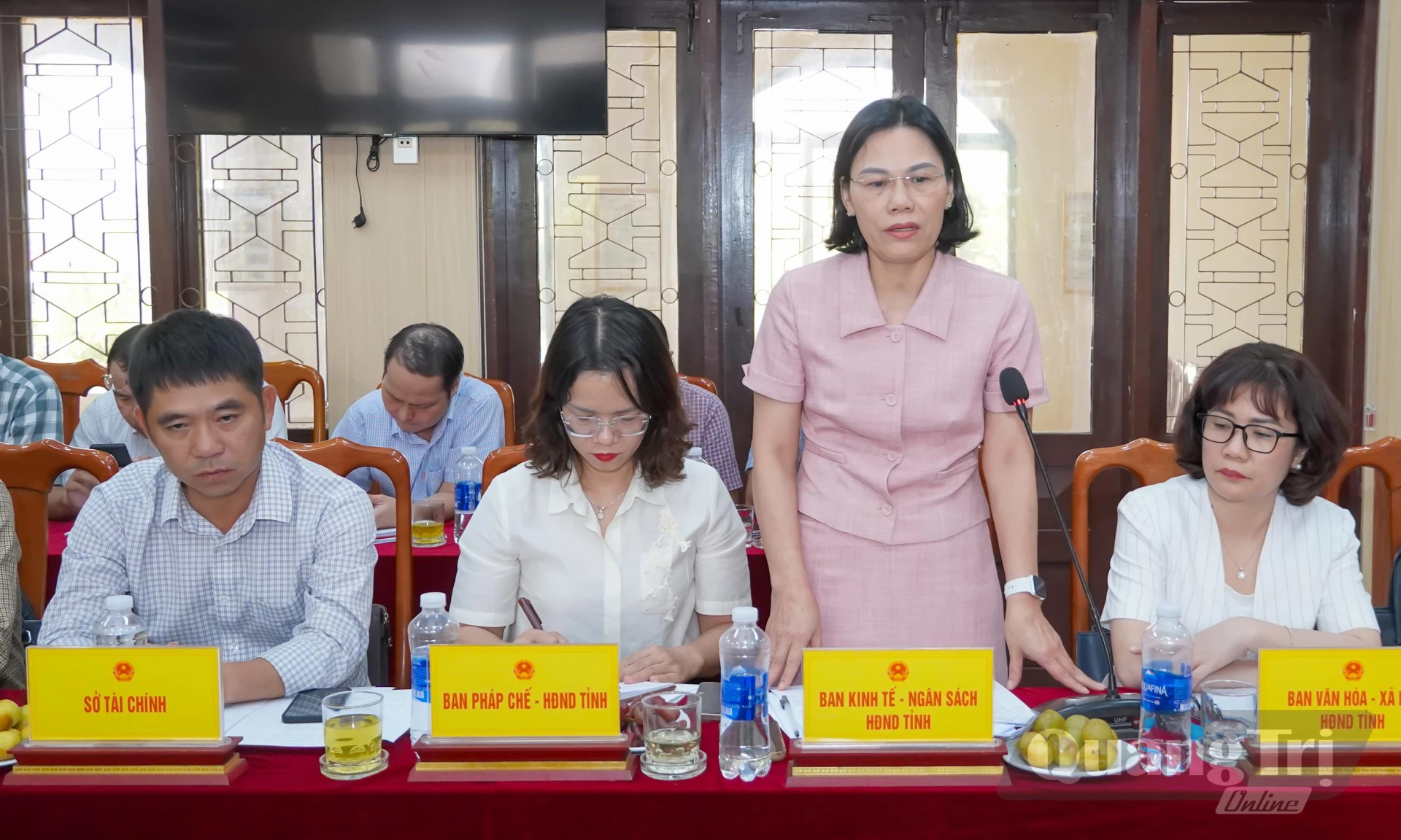 Đại diện lãnh đạo các ban HĐND tỉnh phát biểu tại buổi làm việc - Ảnh: N.H