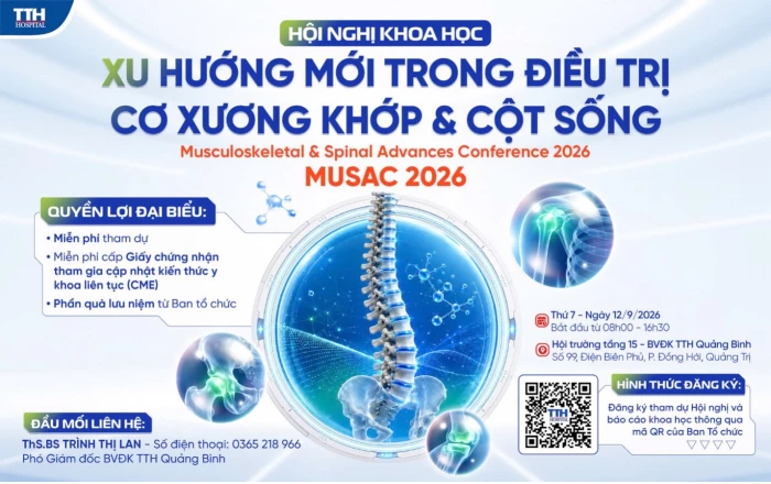 Bệnh viện đa khoa TTH Quảng Bình: Hội nghị khoa học ‘Xu hướng mới trong điều trị cơ xương khớp & cột sống năm 2026’