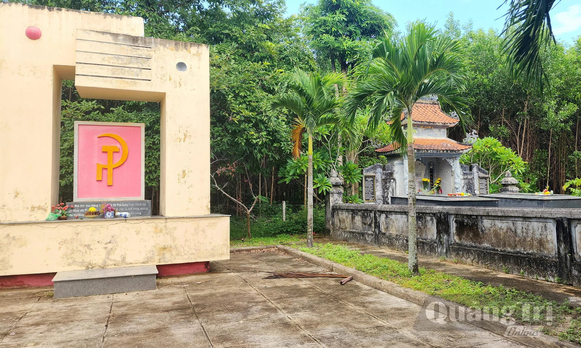 Di tích lịch sử “Vườn nhà ông Sam” nằm cạnh khu lăng mộ vợ chồng ông Nguyễn Bá Sam- Ảnh: T.L
