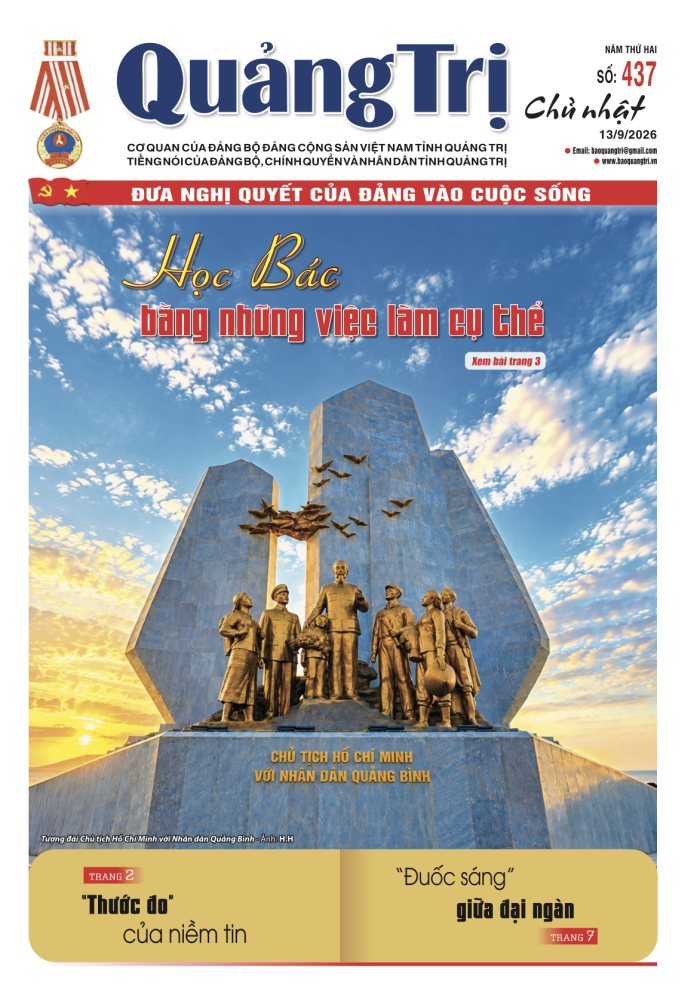 Báo Quảng Trị số 437 - Ngày 13/9/2026