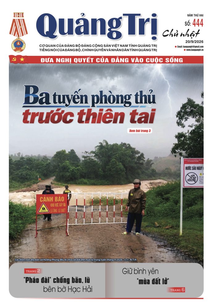 Báo Quảng Trị số 444 - Ngày 20/9/2026