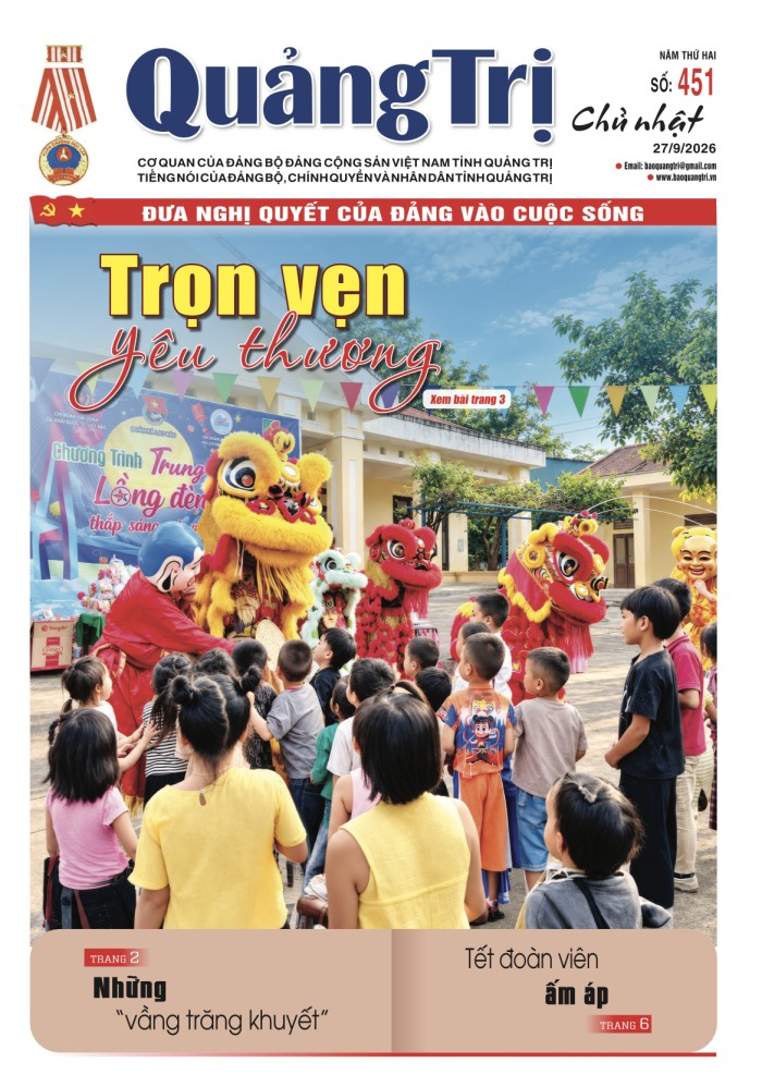 Báo Quảng Trị số 451 - Ngày 27/9/2026