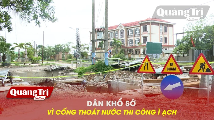 Dân khổ sở vì cống thoát nước thi công ì ạch
