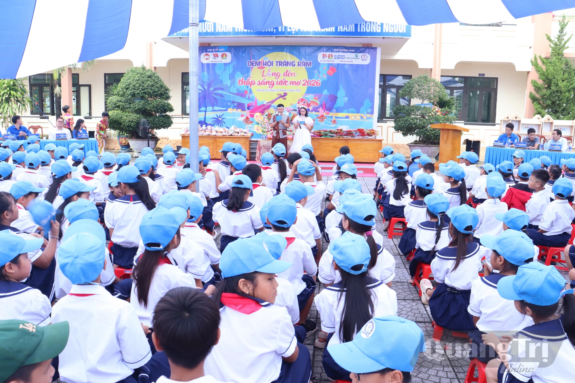 Quang cảnh ngày hội trăng rằm tại trường TH&THCS Trường Xuân - Ảnh: LT