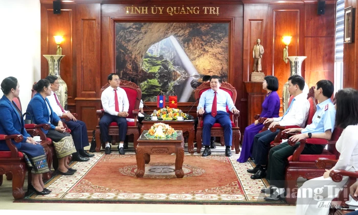 Lãnh đạo tỉnh tiếp xã giao đoàn công tác Ủy ban Kiểm tra, Thanh tra Nhà nước tỉnh Sạ-vẳn-na-khệt