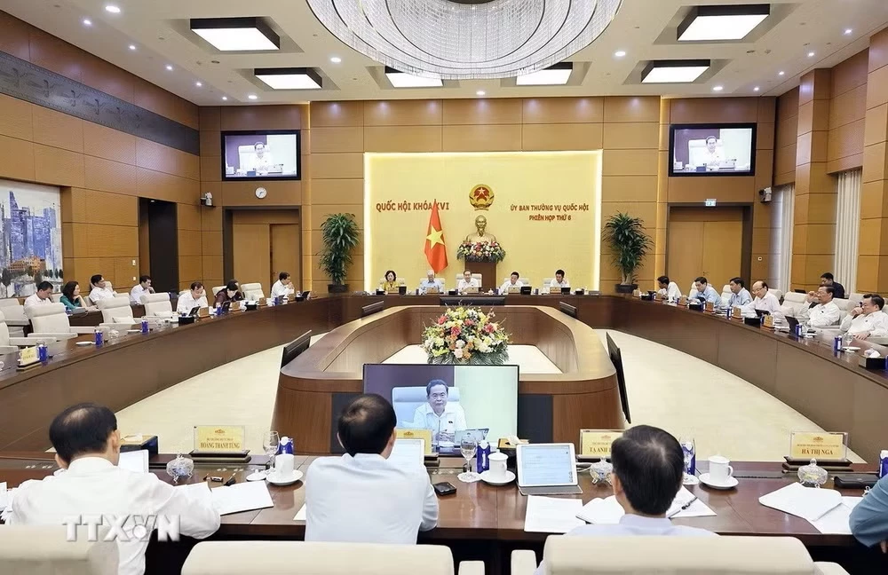 Phiên họp thứ 6 của Ủy ban Thường vụ Quốc hội, chiều 21/9/2026. (Ảnh: Doãn Tấn/TTXVN)
