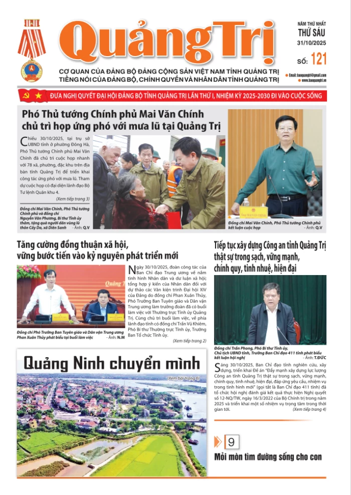 Báo Quảng Trị số 121 - Ngày 31-10-2025