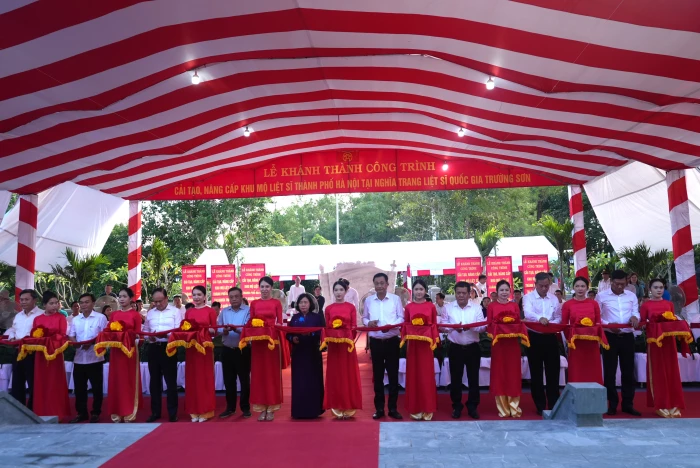 Khánh thành Dự án cải tạo, nâng cấp khu mộ liệt sĩ thành phố Hà Nội tại Nghĩa trang liệt sĩ Quốc gia Trường Sơn