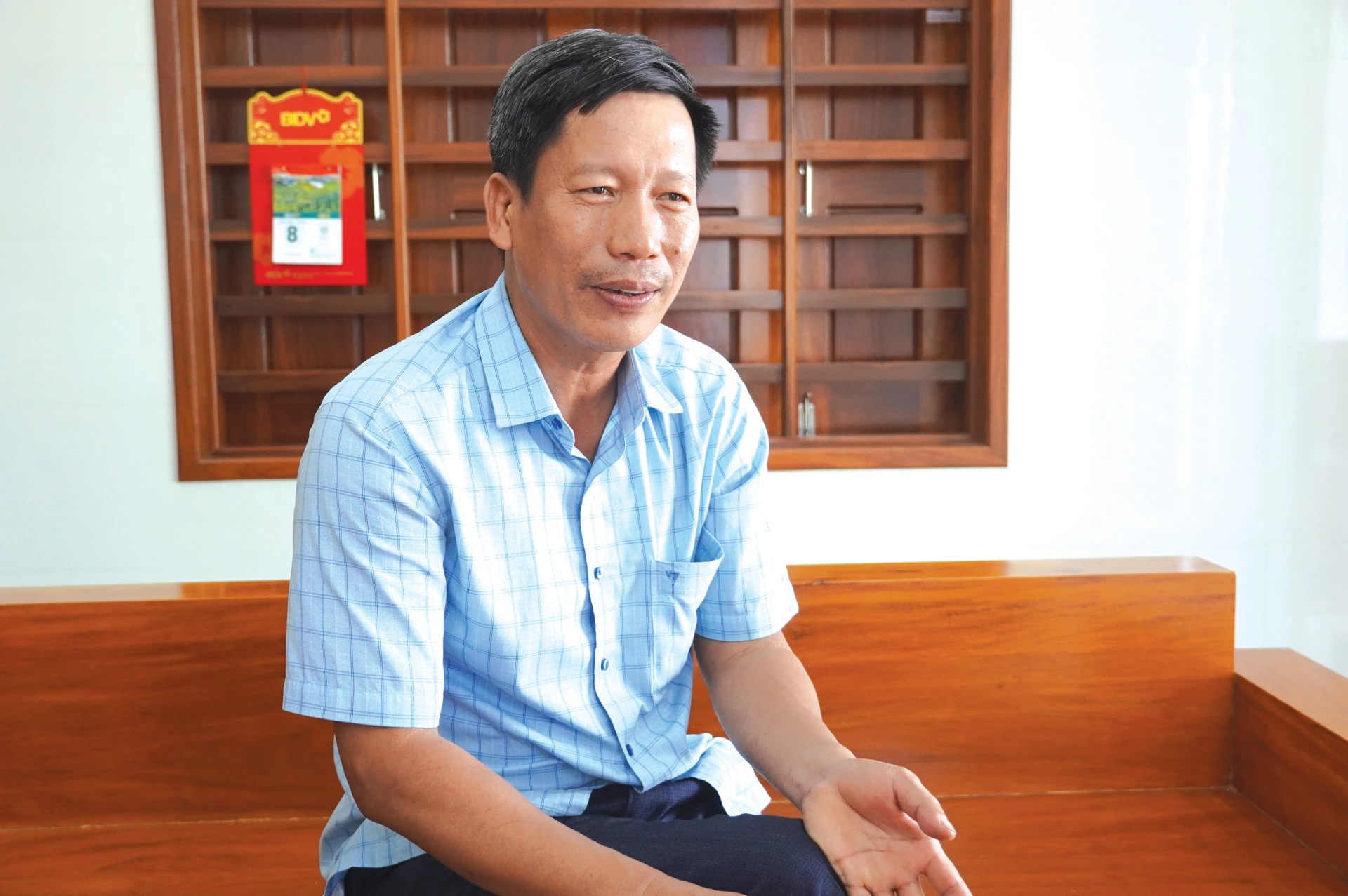Anh Ngô Minh Trọng là đảng viên gương mẫu đi đầu trong công tác giải phóng mặt bằng và sắp xếp bộ máy chính quyền địa phương 2 cấp-Ảnh: T.L