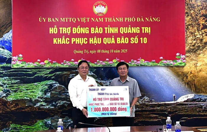 TP. Đà Nẵng hỗ trợ tỉnh Quảng Trị 1 tỉ đồng khắc phục hậu quả bão số 10