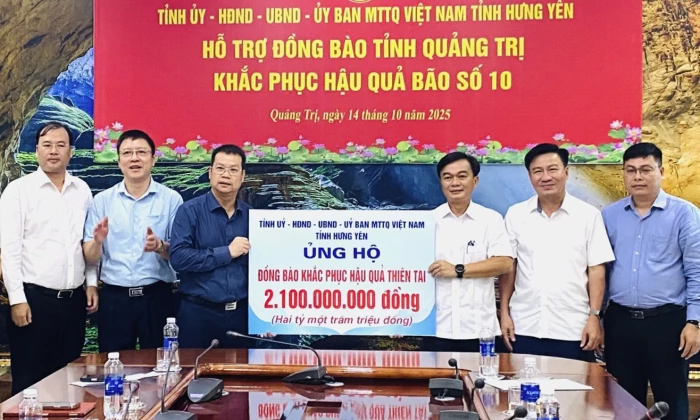 Ủy ban MTTQ Việt Nam tỉnh tiếp nhận hỗ trợ khắc phục hậu quả bão số 10