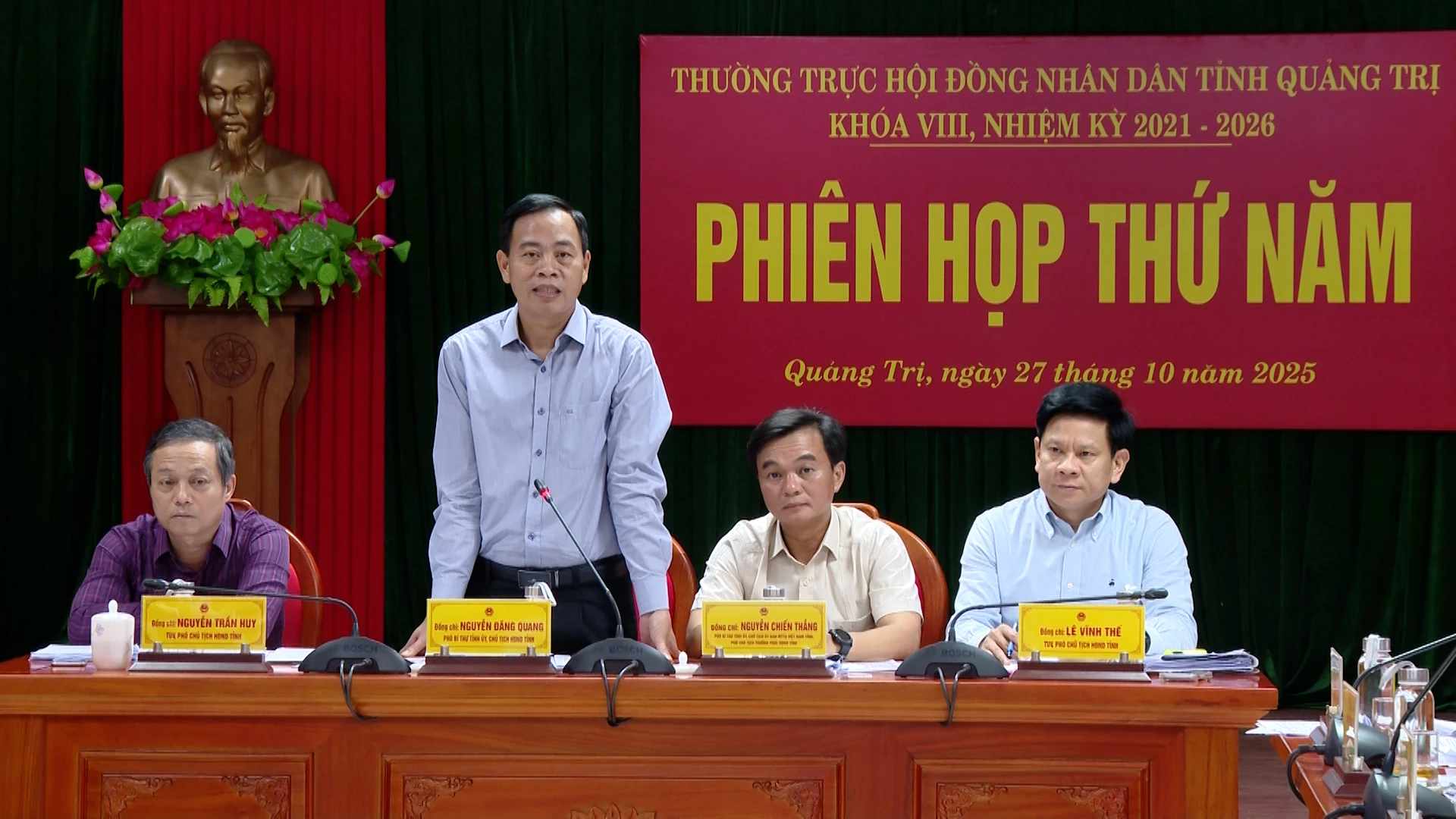 Đồng chí Nguyễn Đăng Quang, Phó Bí thư Tỉnh ủy, Chủ tịch HĐND tỉnh kết luận tại buổi làm việc -  Ảnh: B.C