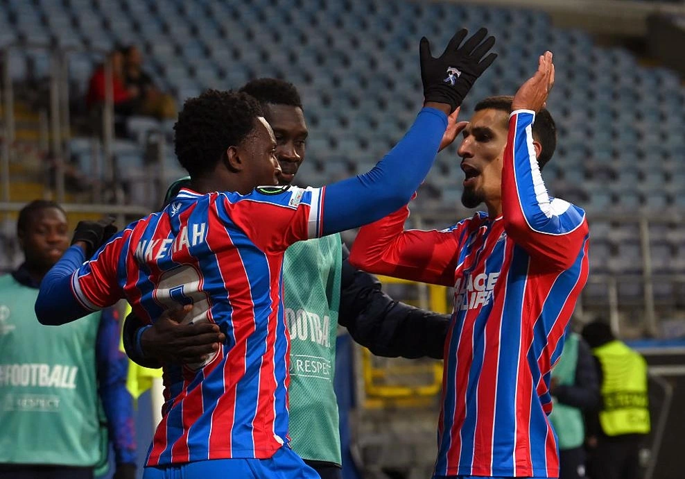 Niềm vui chiến thắng của Crystal Palace. (Ảnh: UEFA). 