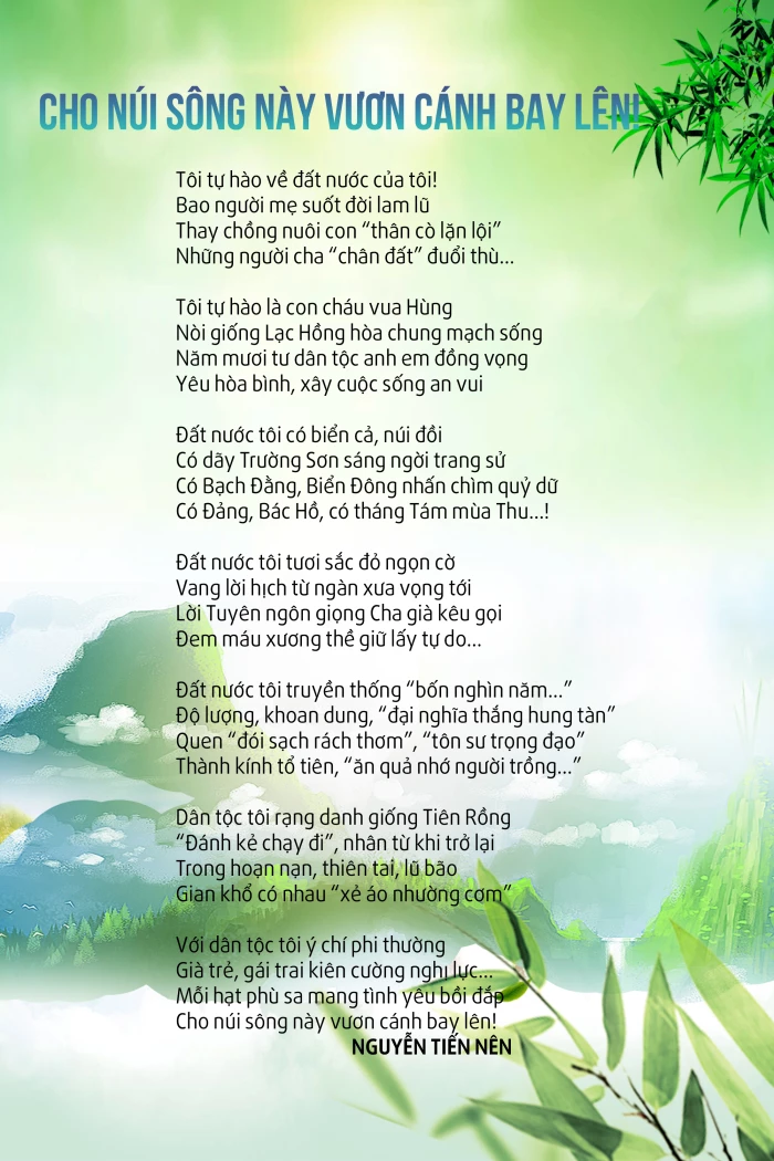 Cho núi sông này vươn cánh bay lên!