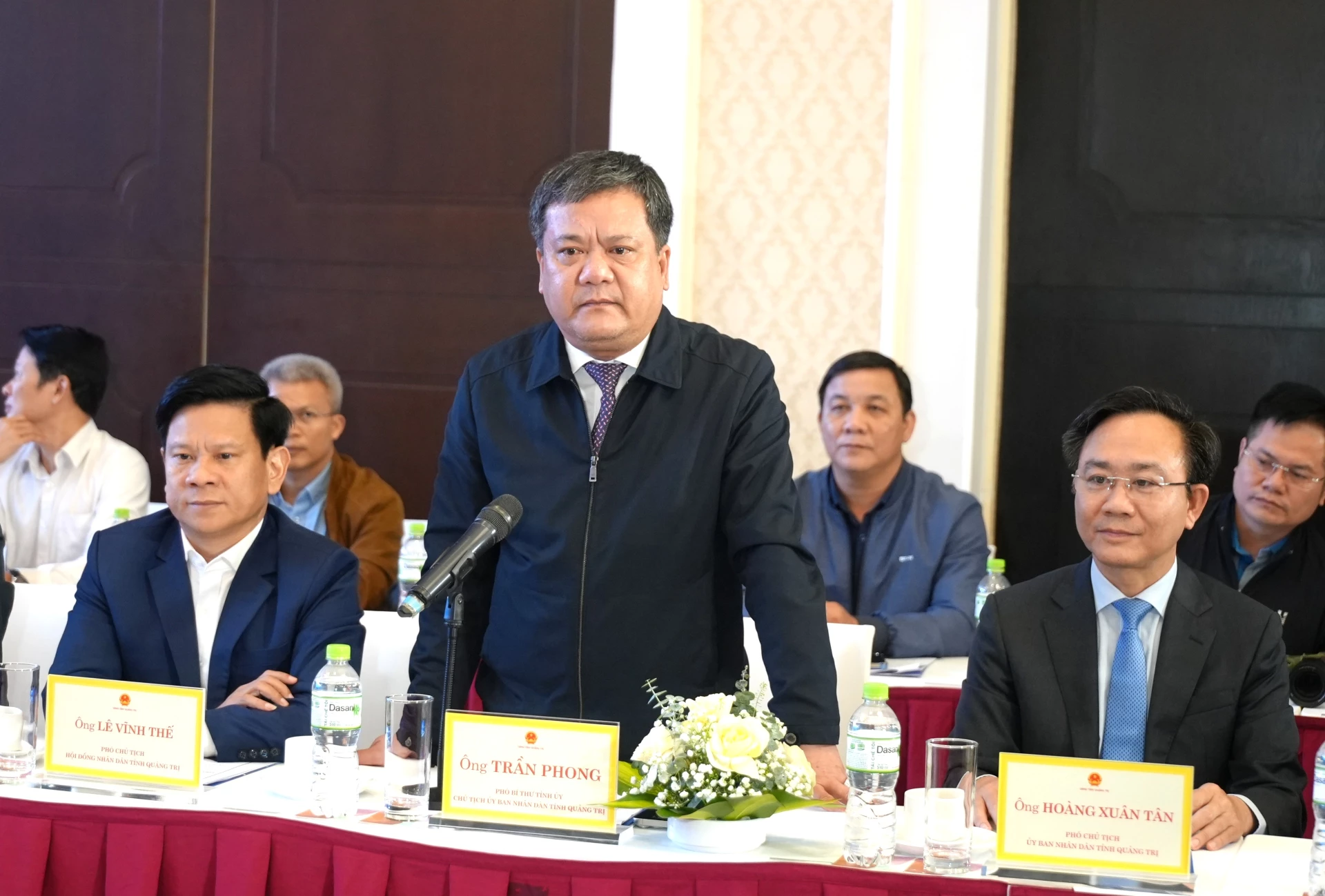 Đồng chí Chủ tịch UBND tỉnh Trần Phong khẳng định quyết tâm của tỉnh Quảng Trị trong việc thúc đẩy chuyển đổi số toàn diện - Ảnh: Trung Đức