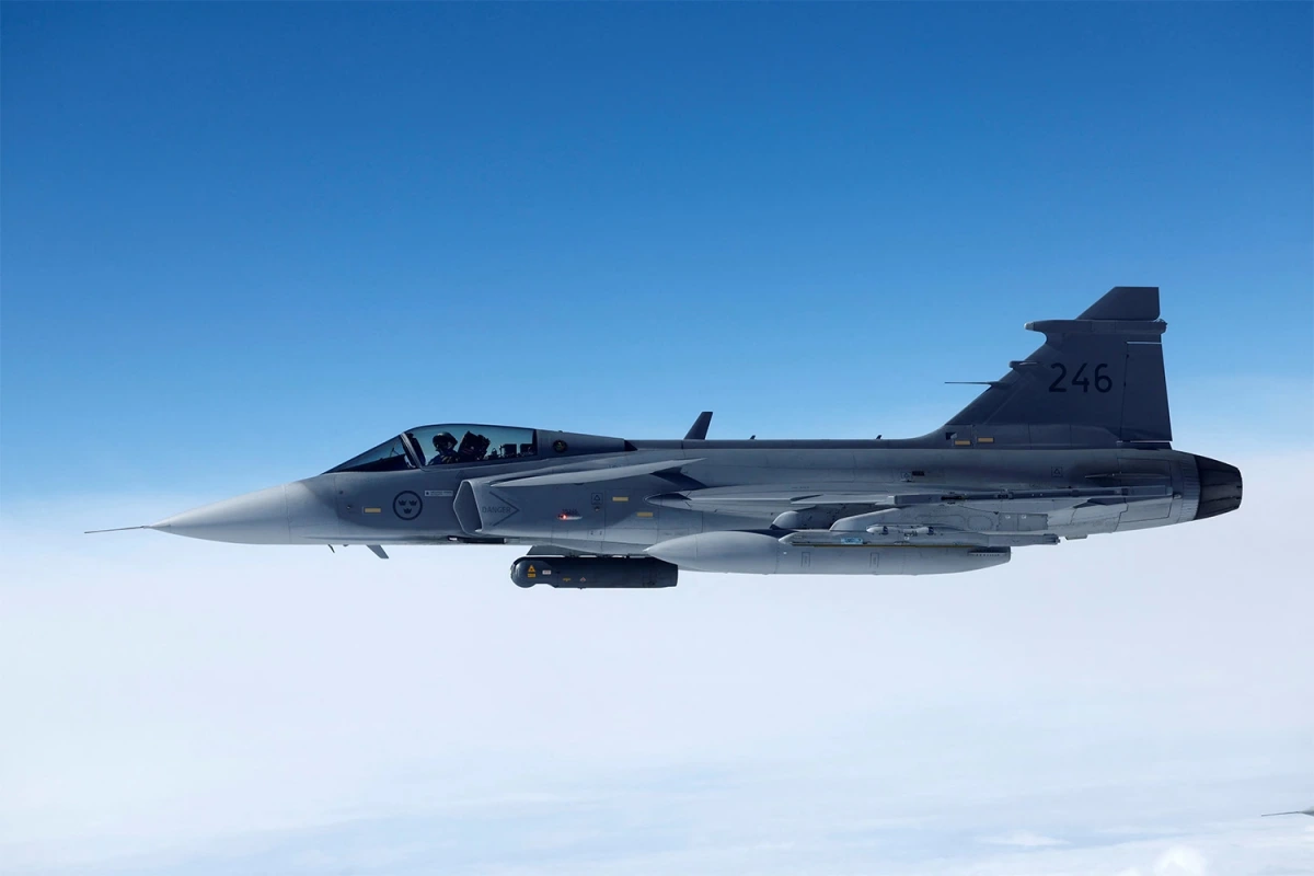 Tiêm kích JAS 39 Gripen của Không quân Thụy Điển. Ảnh: Reuters