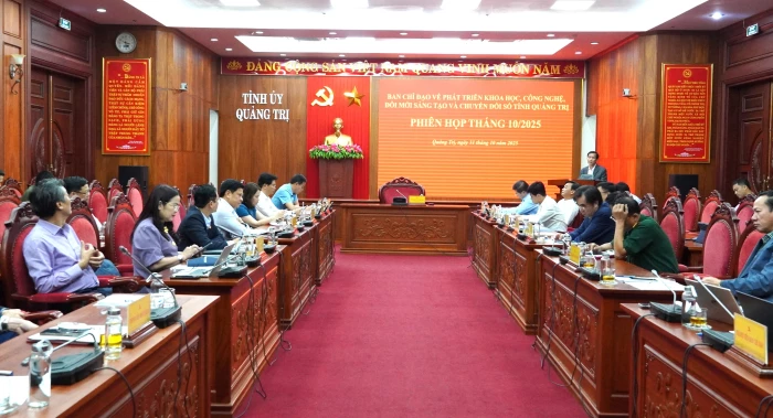 Ban Chỉ đạo về phát triển khoa học, công nghệ, đổi mới sáng tạo và chuyển đổi số tỉnh họp phiên tháng 10/2025