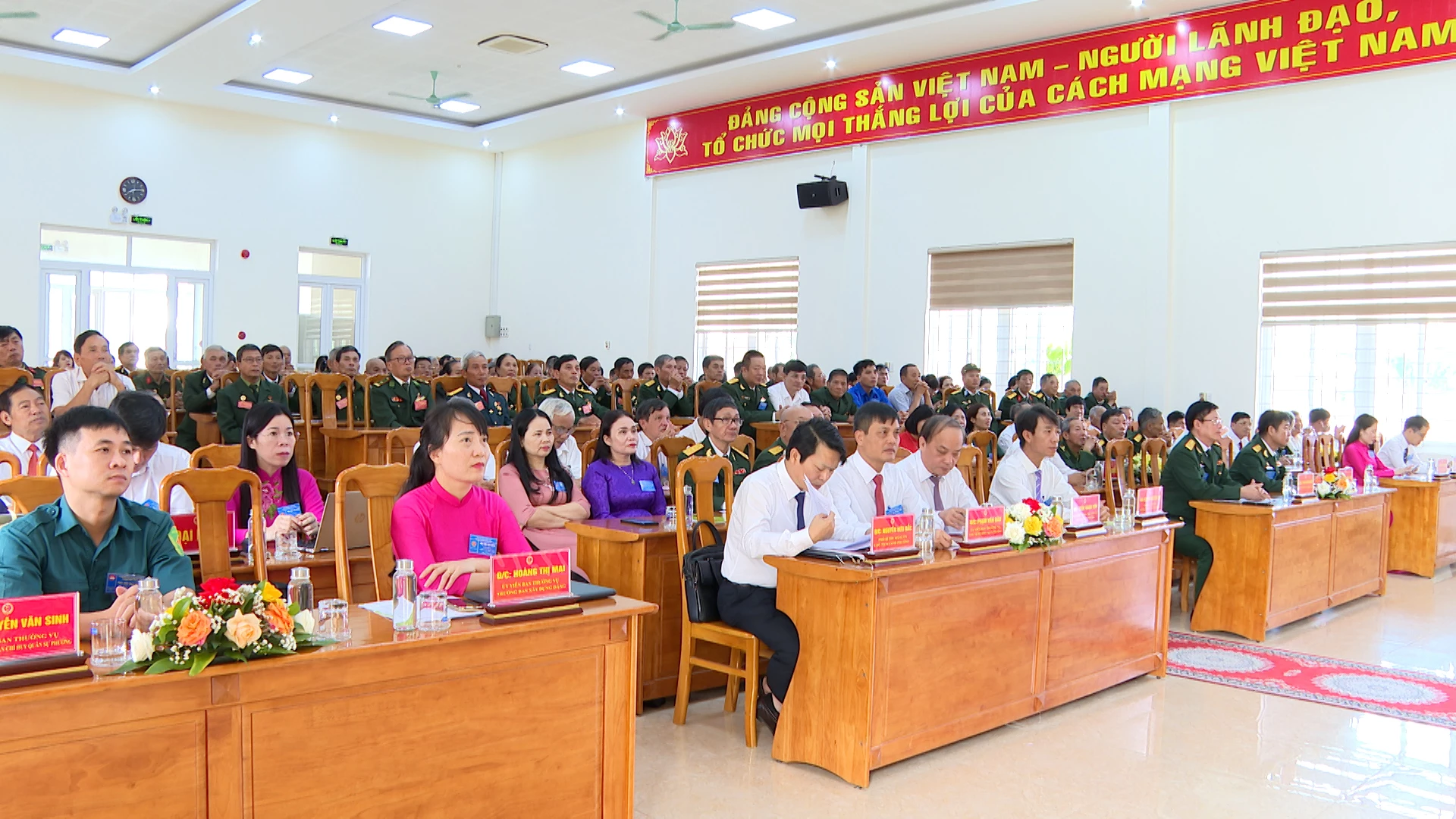 Các đại biểu tham dự Đại hội Hội CCB phường Đồng Thuận lần thứ I - Ảnh: T.C