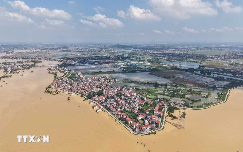 Tổng thiệt hại do thiên tai gây ra từ đầu năm 2025 đến nay, lên đến khoảng 35.000 tỷ đồng. (Ảnh: Hoàng Hiếu/TTXVN)