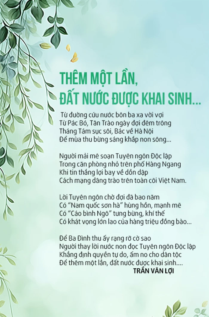 Thêm một lần, đất nước được khai sinh...