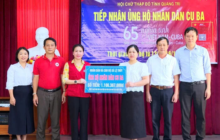 Xã Lệ Thủy: Ủng hộ Nhân dân Cuba hơn 1,1 tỉ đồng