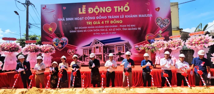 Khởi công xây dựng nhà sinh hoạt cộng đồng tránh lũ