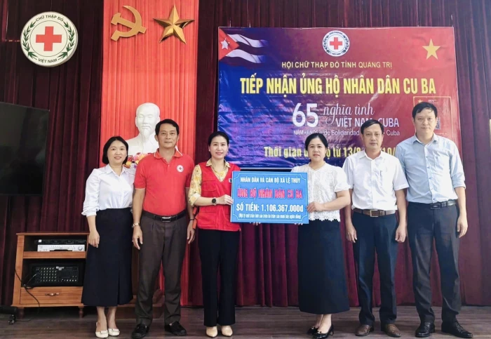 Hội Chữ thập đỏ tỉnh Quảng Trị tiếp nhận hơn 29 tỉ đồng ủng hộ Nhân dân Cuba