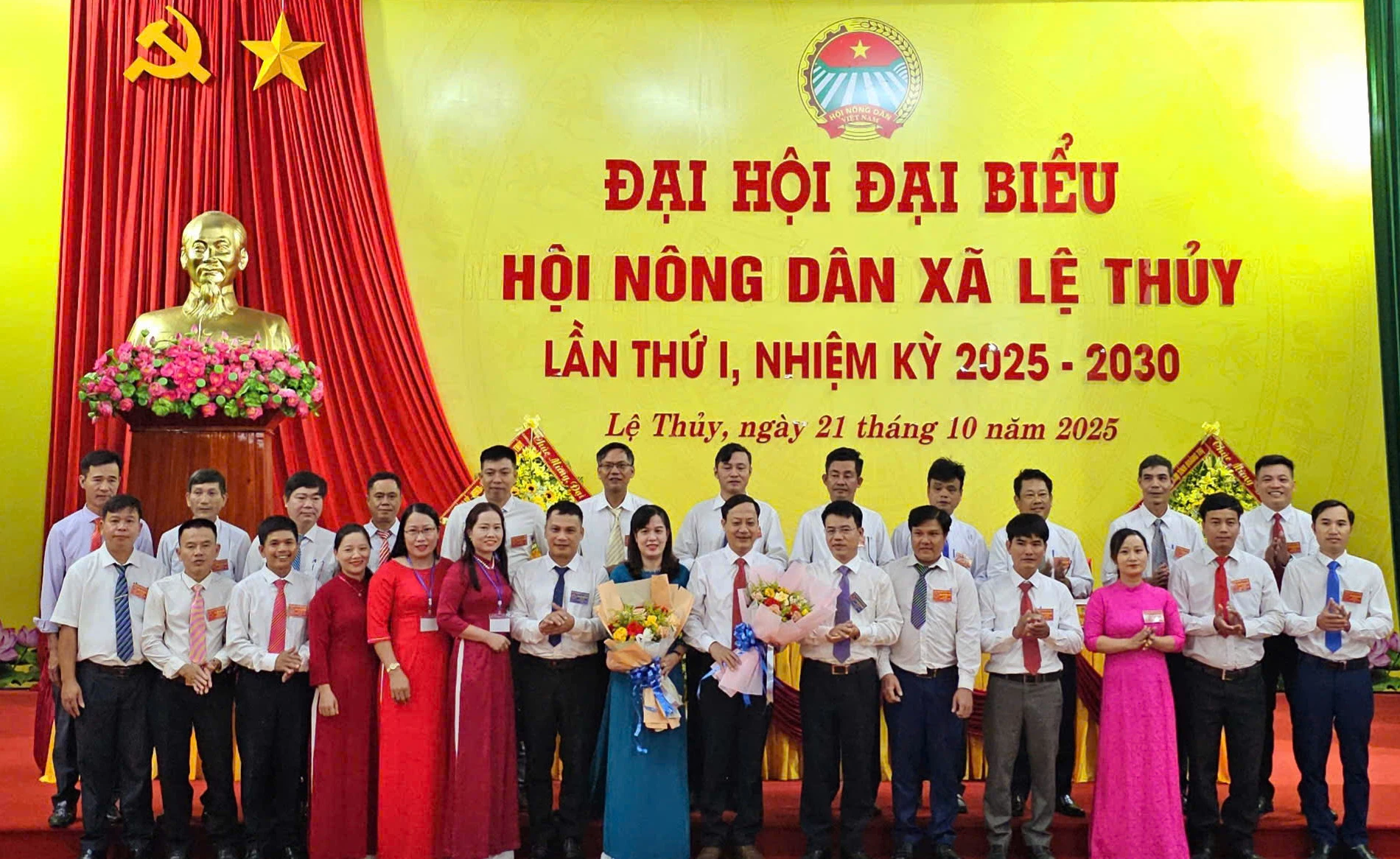 
Ban Chấp hành Hội Nông dân xã Lệ Thủy nhiệm kỳ 2025 - 2030 - Ảnh: N.H