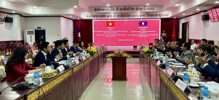 Hội đàm Ban Tuyên huấn tỉnh Savannakhet và Ban Tuyên giáo và Dân vận Tỉnh ủy Quảng Trị