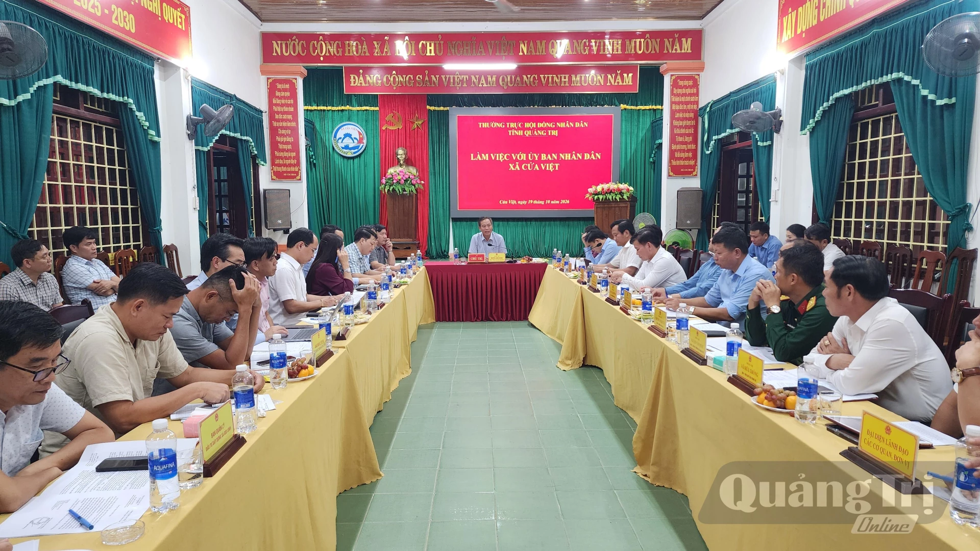 Đồng chí Nguyễn Đăng Quang, Phó Bí thư Tỉnh ủy, Chủ tịch HĐND tỉnh phát biểu tại buổi làm việc- Ảnh: Tạ Hưng