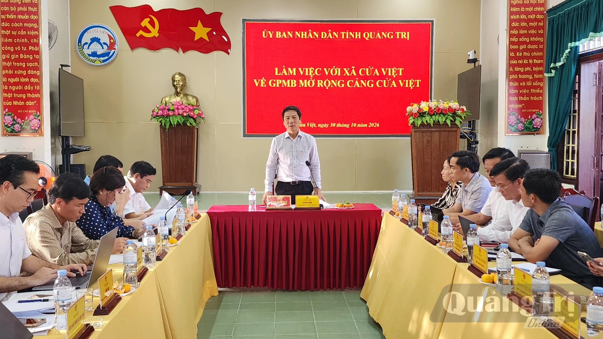 Phó Chủ tịch thường trực UBND tỉnh Hoàng Nam phát biểu kết luận tại buổi làm việc- Ảnh: Tạ Hưng