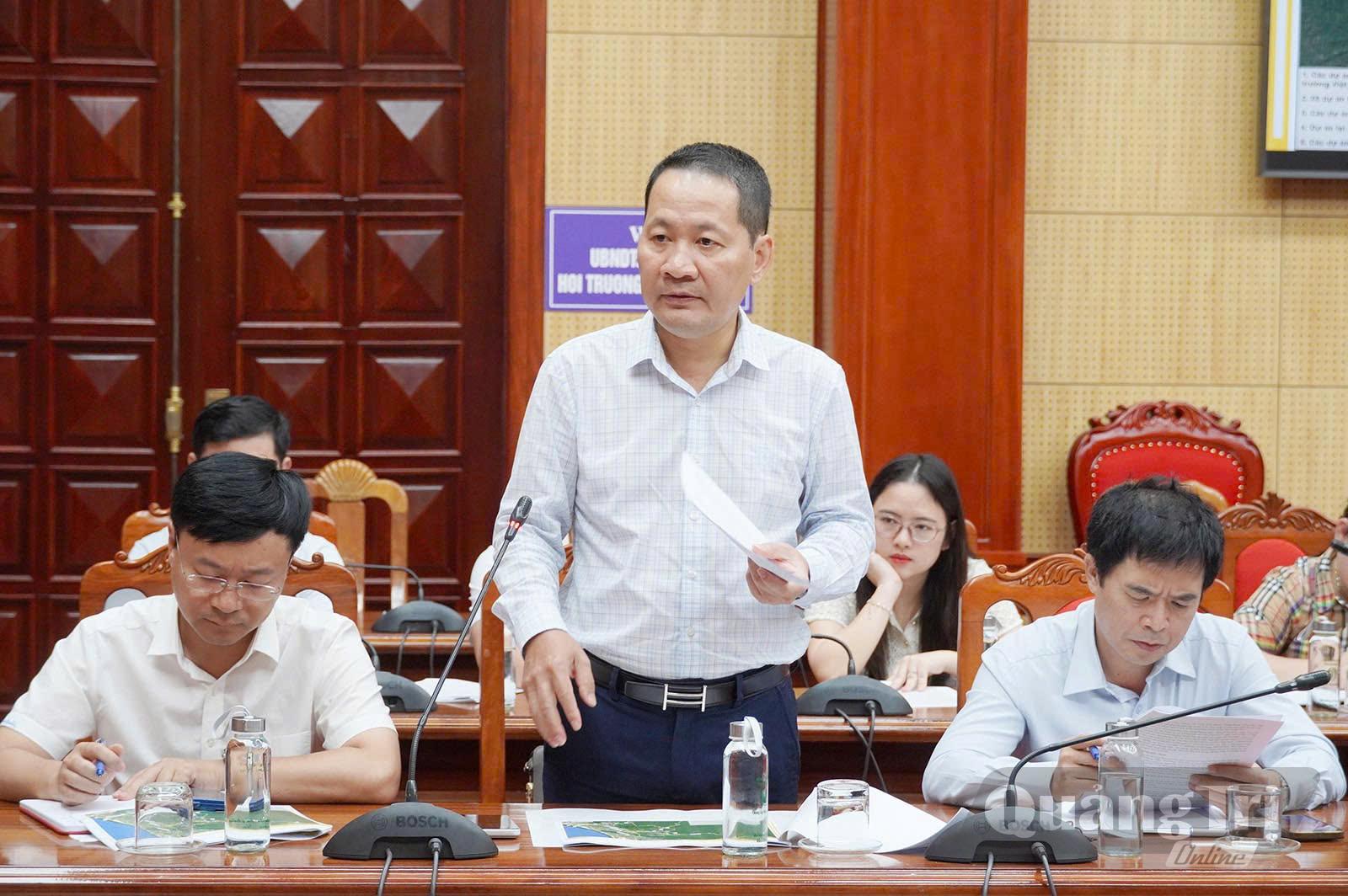 Lãnh đạo Sở Tài chính báo cáo tại buổi làm việc - Ảnh: NL