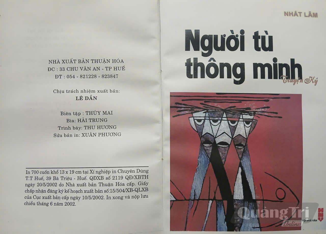 Bìa cuốn sách Người tù thông minh - Ảnh: P.X.D