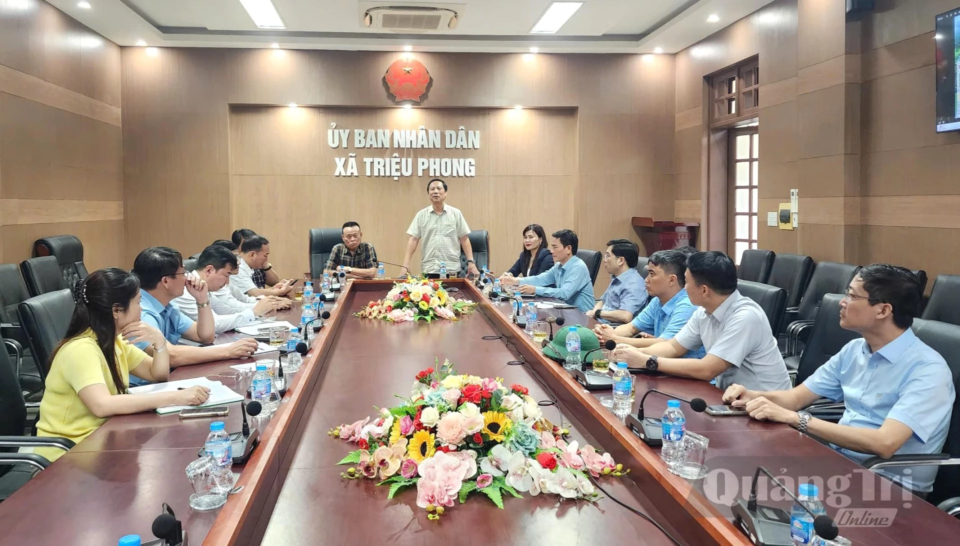 Đồng chí Hoàng Nam, Phó Chủ tịch Thường trực UBND tỉnh phát biểu kết luận tại buổi làm việc- Ảnh: Tạ Hưng
