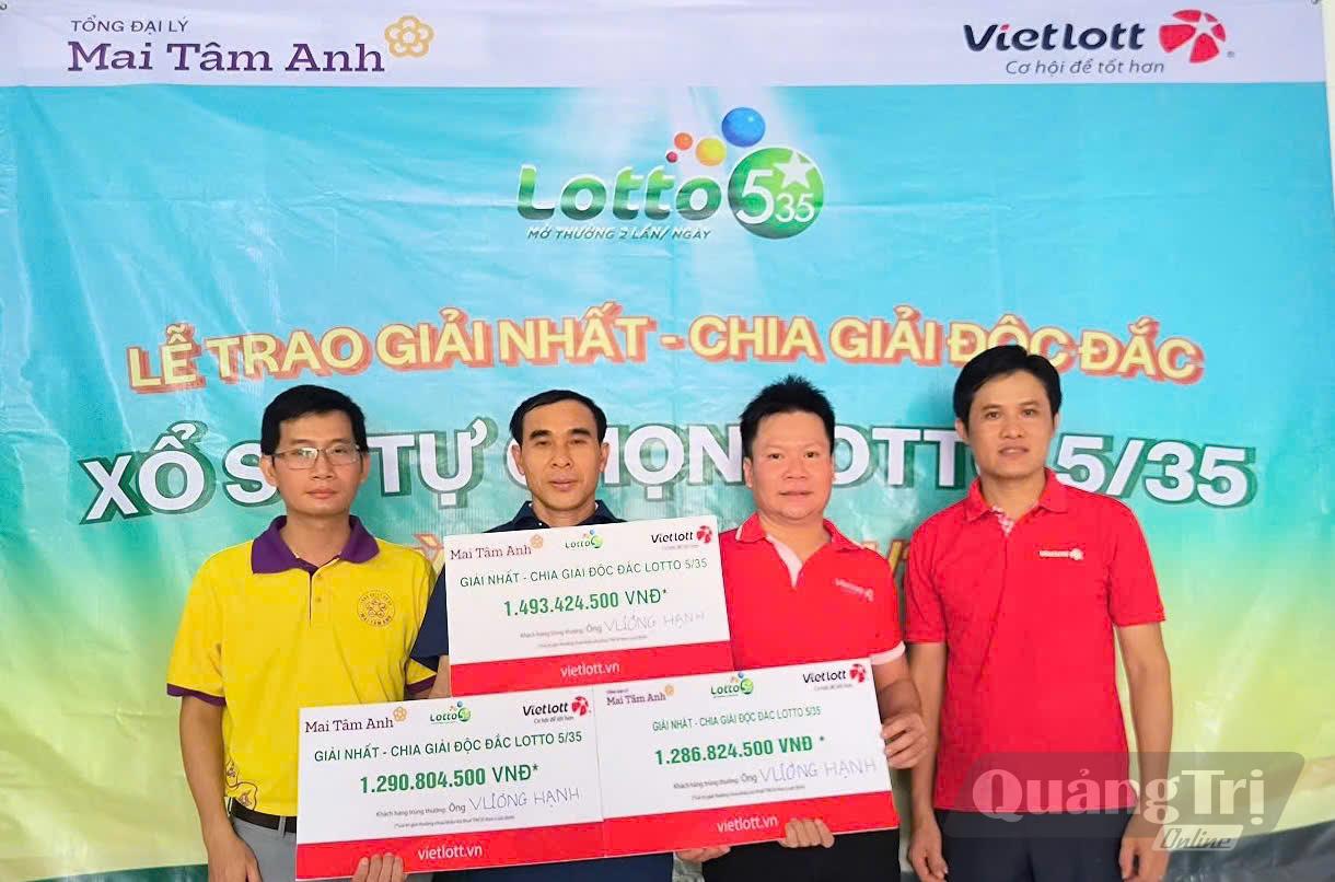  Anh Vương Hạnh nhận 3 giải Nhất xổ số quay nhanh Lotto 5/35 kỳ QSMT 00874 trị giá hơn 4 tỉ đồng - Ảnh: P.V