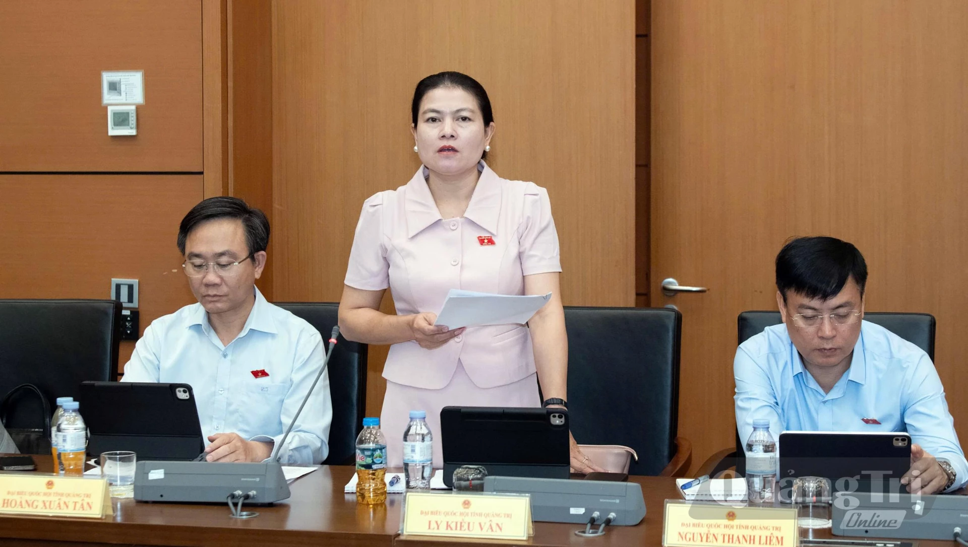 Đại biểu Ly Kiều Vân, Ủy viên Ban Thường vụ Tỉnh ủy, Trưởng ban Nội chính Tỉnh ủy - Ảnh: CTV