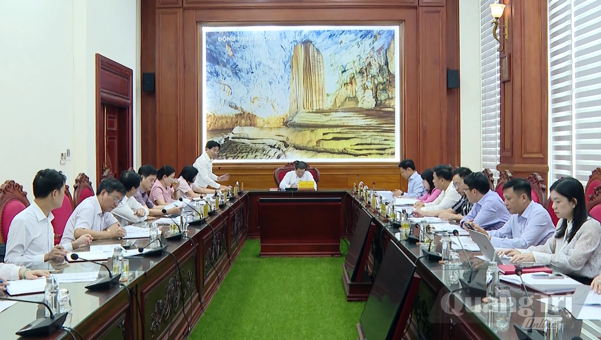 Đồng chí Trương An Ninh, Ủy viên Ban Thường vụ Tỉnh ủy, Trưởng ban Tuyên giáo Tỉnh ủy thảo luận tại hội nghị - Ảnh: N.M