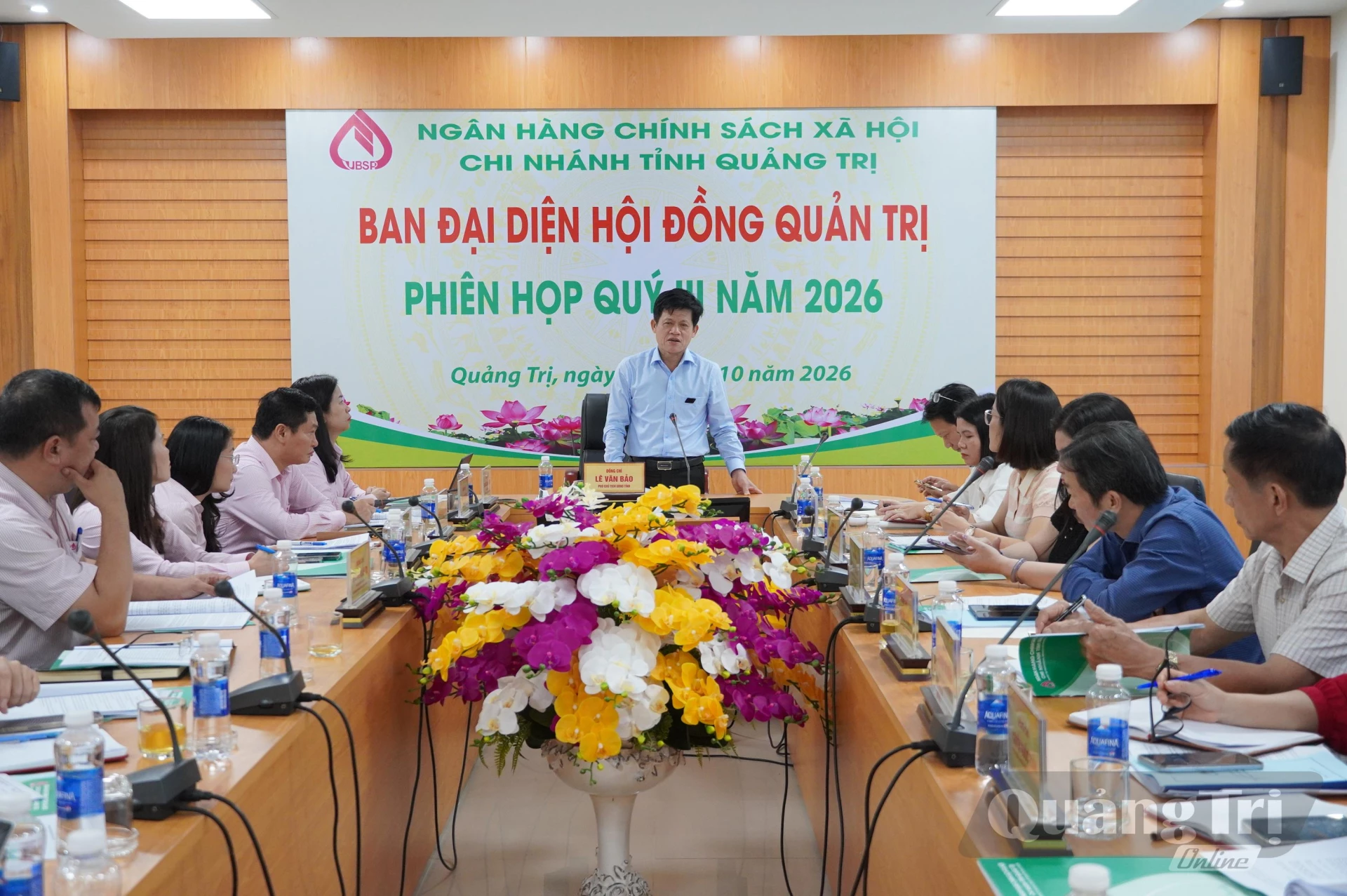 Đồng chí Lê Văn Bảo, Ủy viên Ban Thường vụ Tỉnh ủy, Phó Chủ tịch UBND tỉnh chủ trì hội nghị - Ảnh: NL