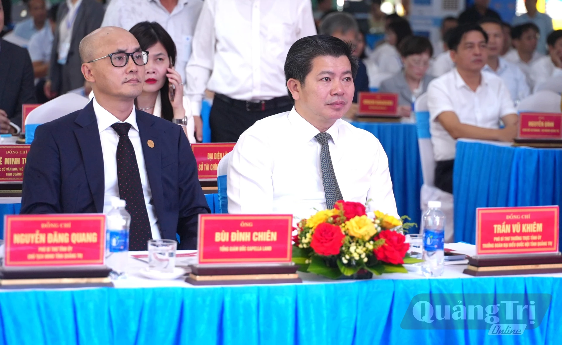 Đồng chí Trần Vũ Khiêm, Phó Bí thư Thường trực Tỉnh ủy, Trưởng Đoàn ĐBQH tỉnh tham dự lễ khởi công - Ảnh: T.Đ