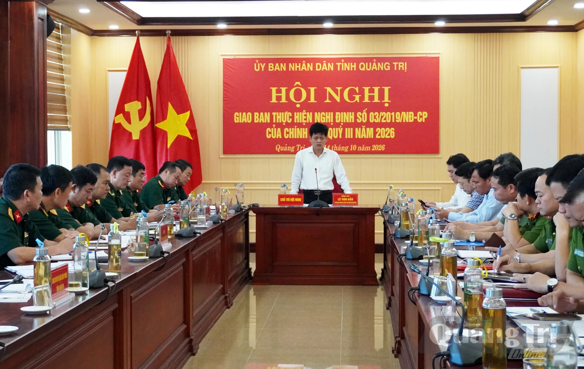 Đồng chí Lê Văn Bảo, Phó Chủ tịch UBND phát biểu kết luận tại hội nghị - Ảnh: H.N