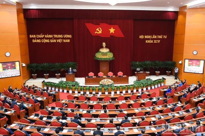 Kết luận Hội nghị lần thứ tư Ban Chấp hành Trung ương Đảng khóa XIV về Đề cương tổng kết thực tiễn và nghiên cứu sửa đổi, bổ sung Điều lệ Đảng