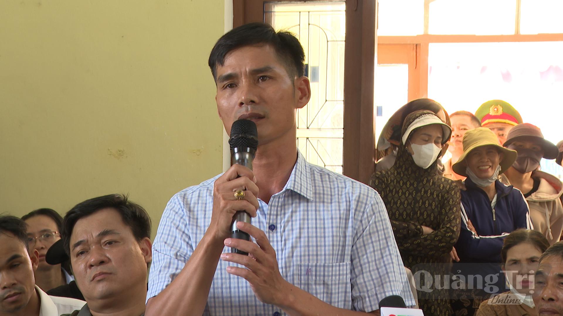 Người dân xã Mỹ Thủy phát biểu tâm tư, nguyện vọng - Ảnh: Q.N