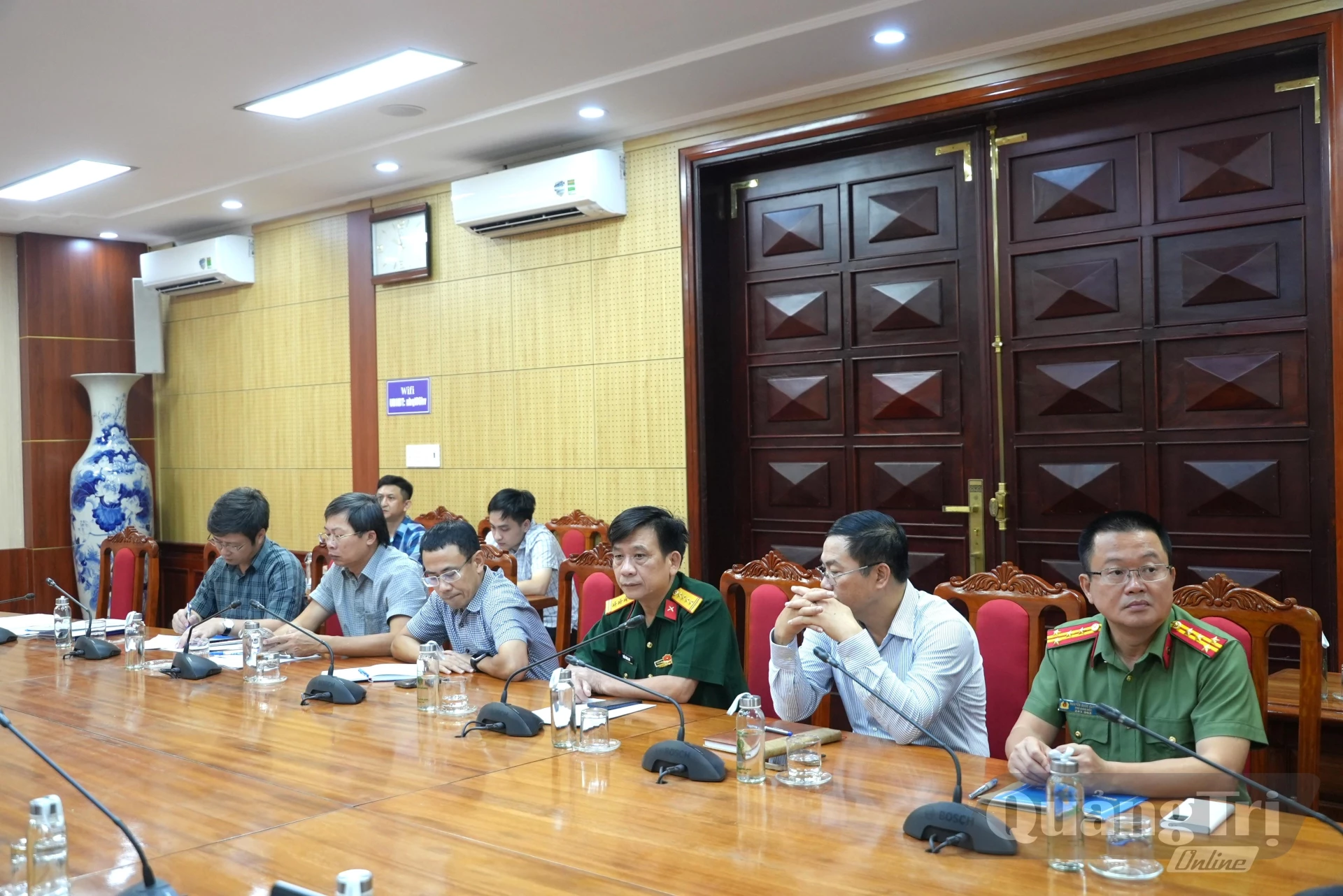 Các đại biểu tham dự phiên họp tại điểm cầu tỉnh Quảng Trị - Ảnh: T.Đ