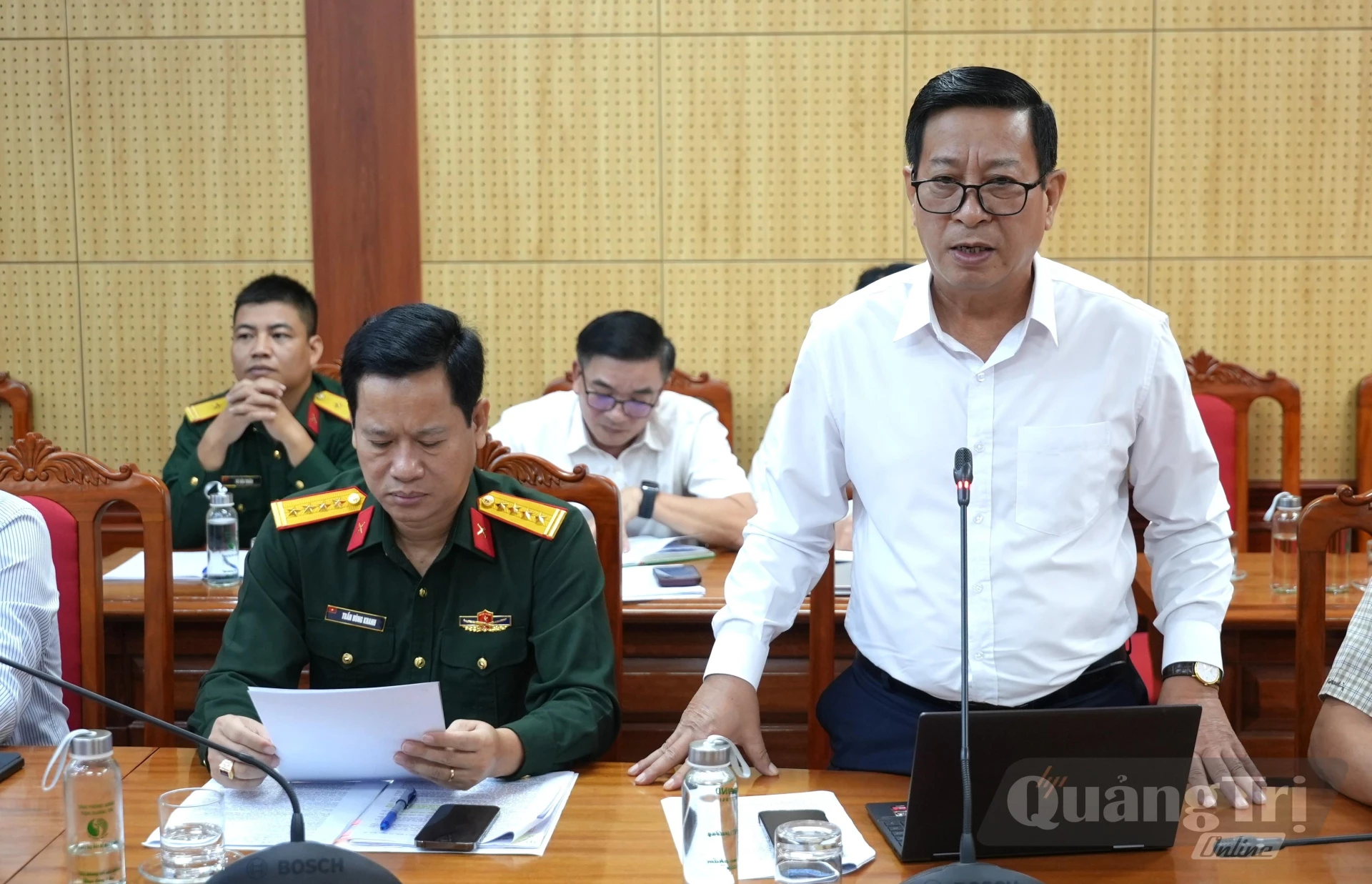 Lãnh đạo Ban Quản lý Vườn Quốc gia Phong Nha – Kẻ Bàng phát biểu tại buổi làm việc - Ảnh: T.Đ