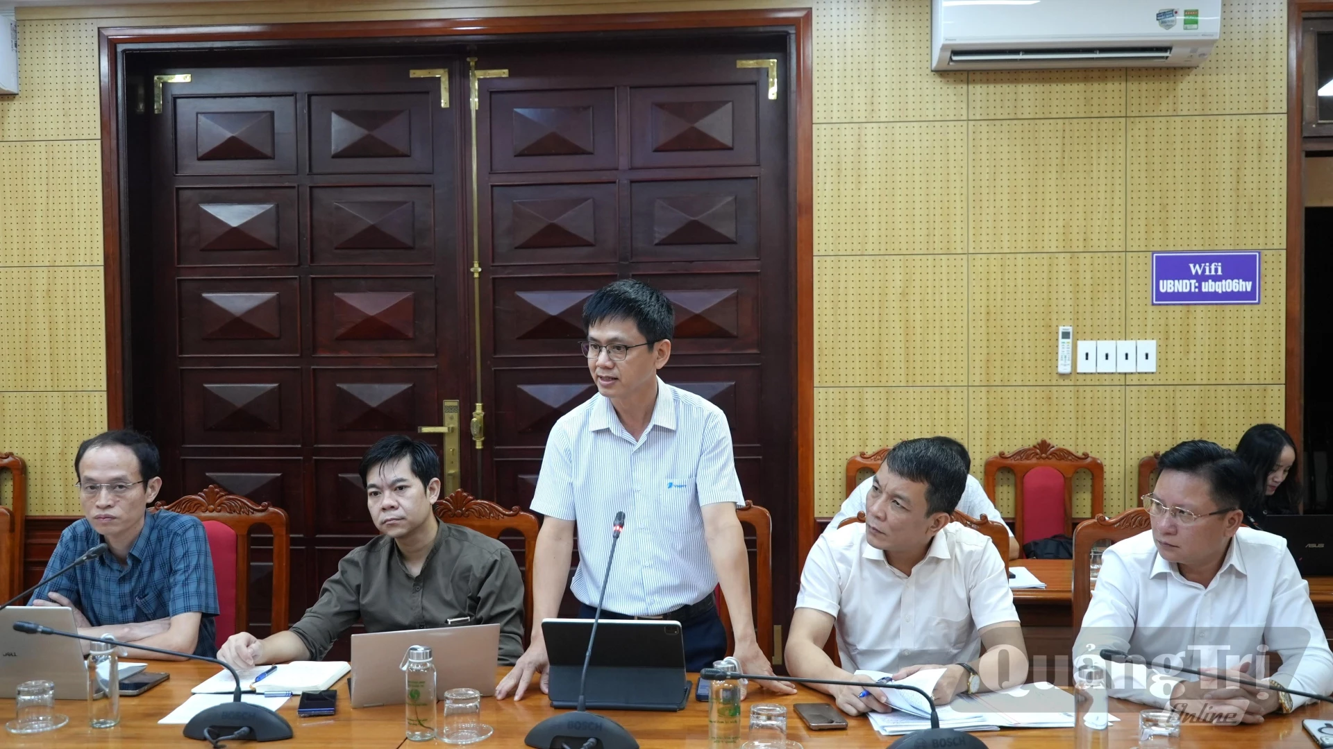 Đại diện doanh nghiệp công nghệ phát biểu tại buổi làm việc - Ảnh: T.Đ