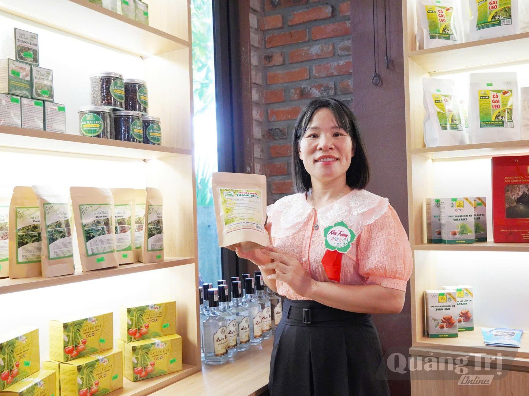Hợp tác xã sản xuất cây dược liệu sạch và kinh doanh nông nghiệp xã Cự Nẫm khẳng định thương hiệu trên thị trường - Ảnh: L.M