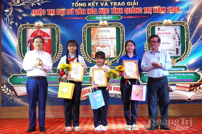 Trao giải Cuộc thi 'Đại sứ Văn hóa đọc' tỉnh Quảng Trị năm 2026