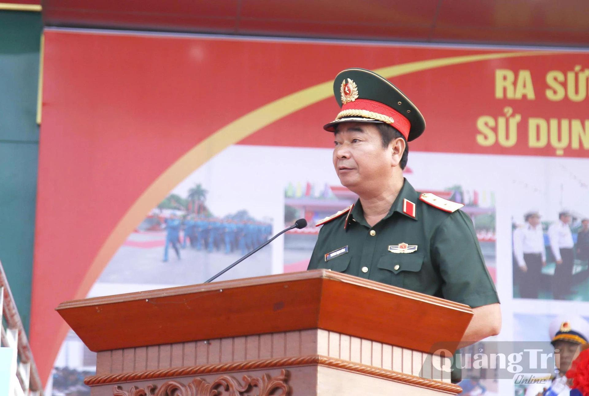 Trung tướng Trương Mạnh Dũng phát biểu chỉ đạo hội thi, hội thao